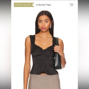 Mina Bustier Top in Black more to come